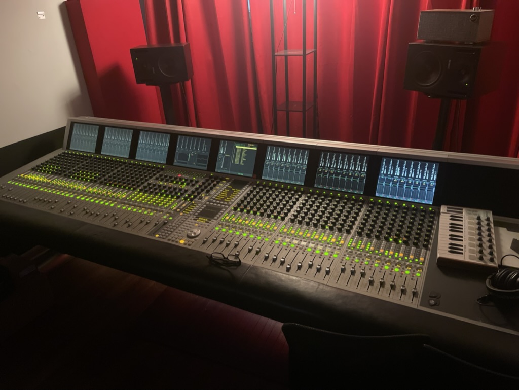 Professional recording studio mixing console