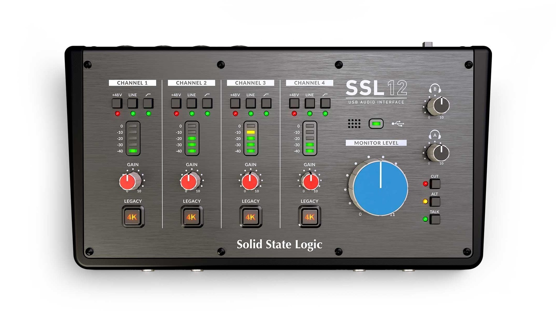 Text-free teaching artwork for SSL 12 Audio Interface: Professional Features for the Modern Home Studio